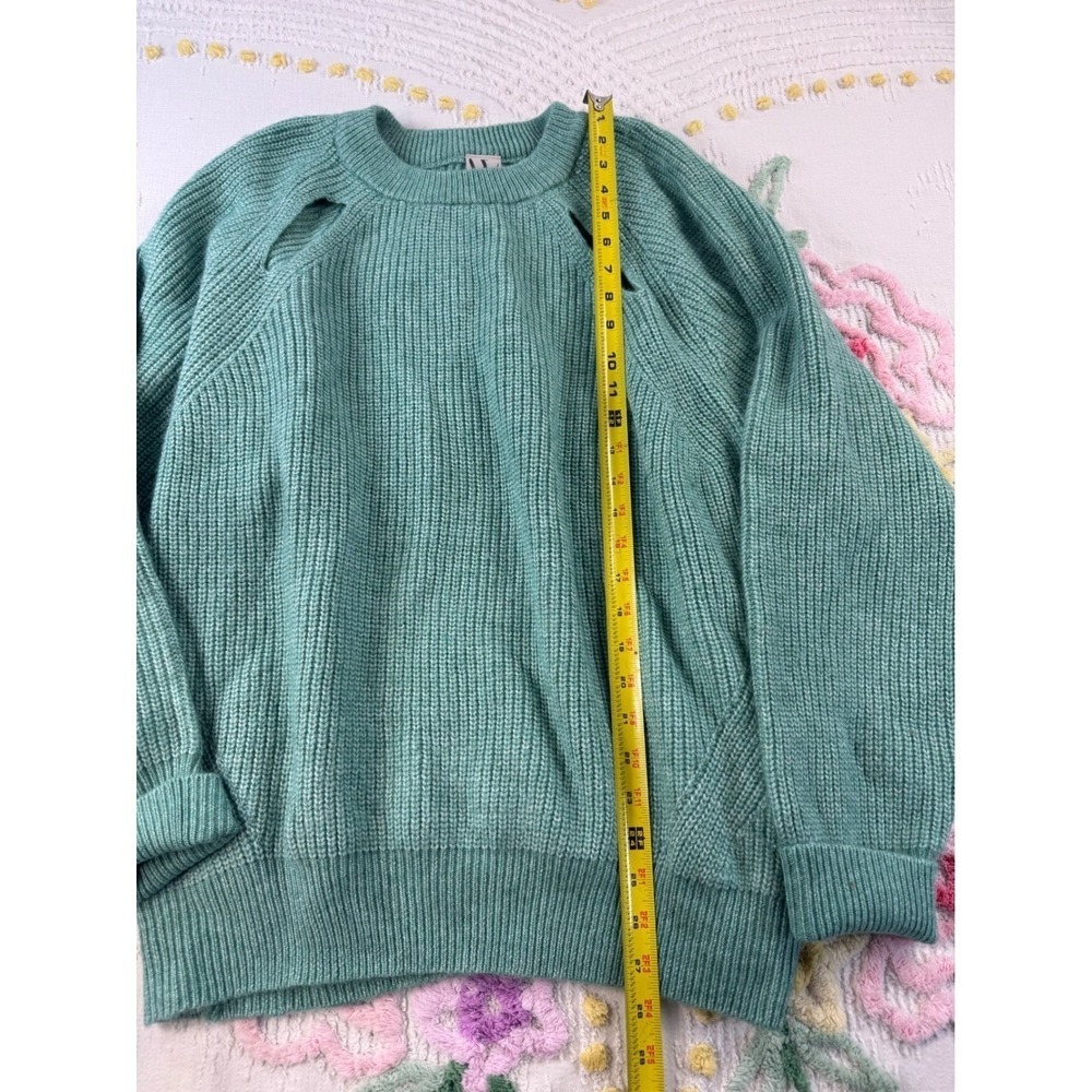 Worthington Women's Teal Green Cutout Shoulder Knit Sweater 2X - Picture 9 of 11